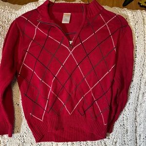 Gymboree Red Argyle Kids Sweater